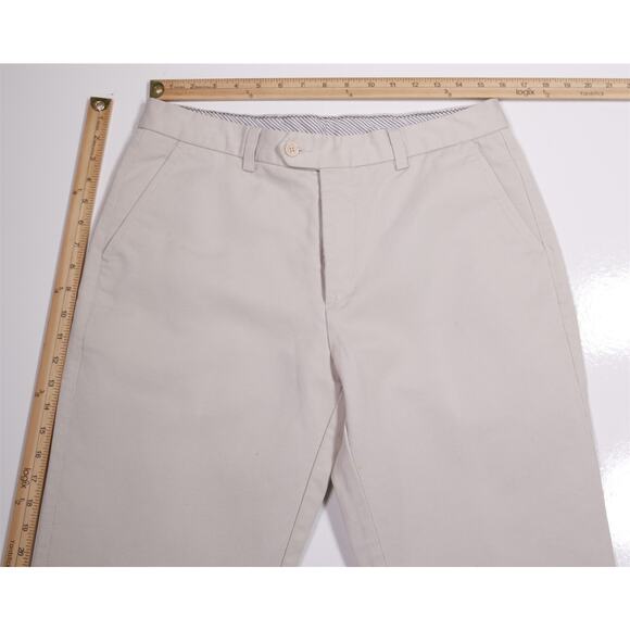 Via Veneto Beige Twill Cotton Flat Front Chino Pants 32x32 - Picture 4 of 7